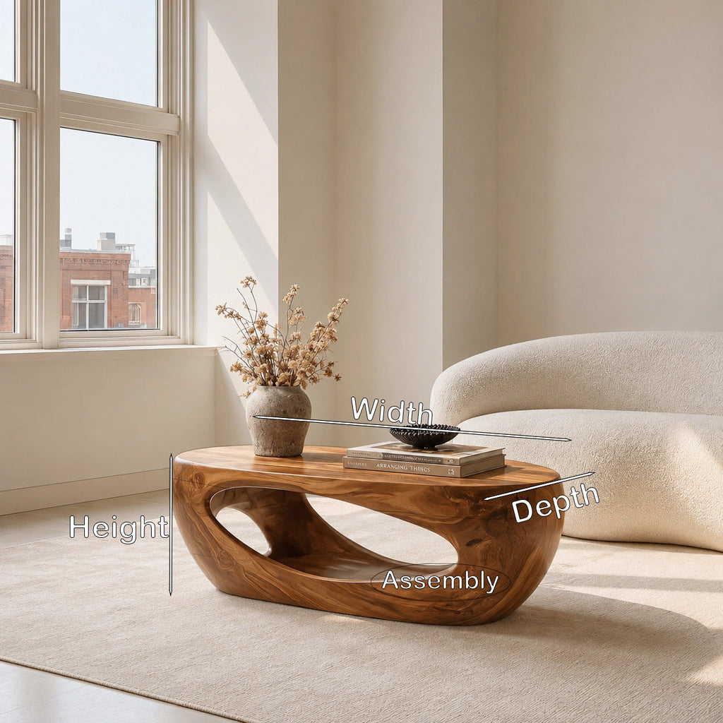 Mid Century Sculptural Coffee Table For Living Room