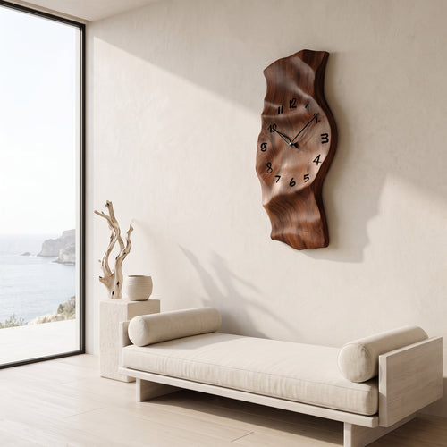 Contemporary Wall Clock Vertical Design For Living Room Interior