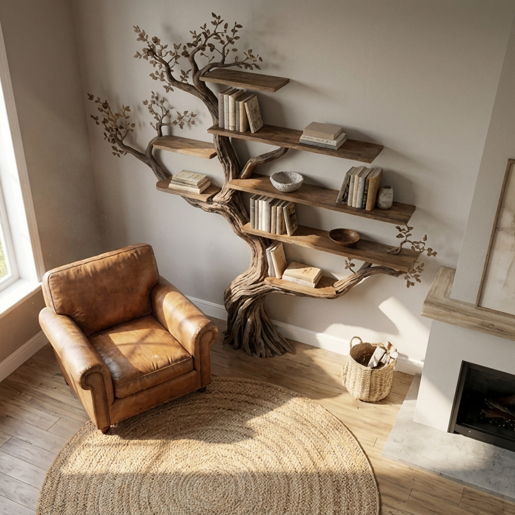 Modern Organic Tree Bookshelf