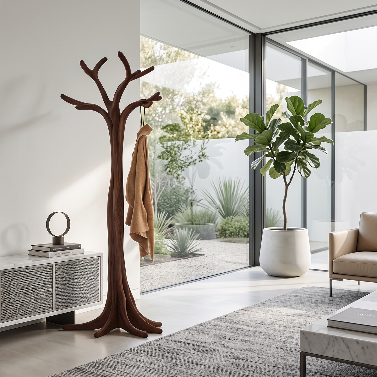 Rustic Tree Branch Coat Rack