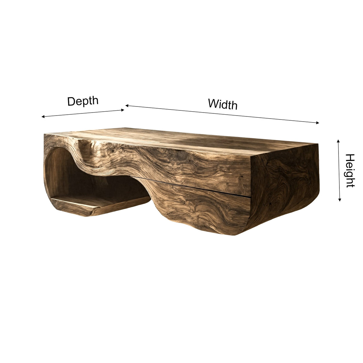 Merona Sculpted Solid Wood Floating Bathroom Vanity With Drawers