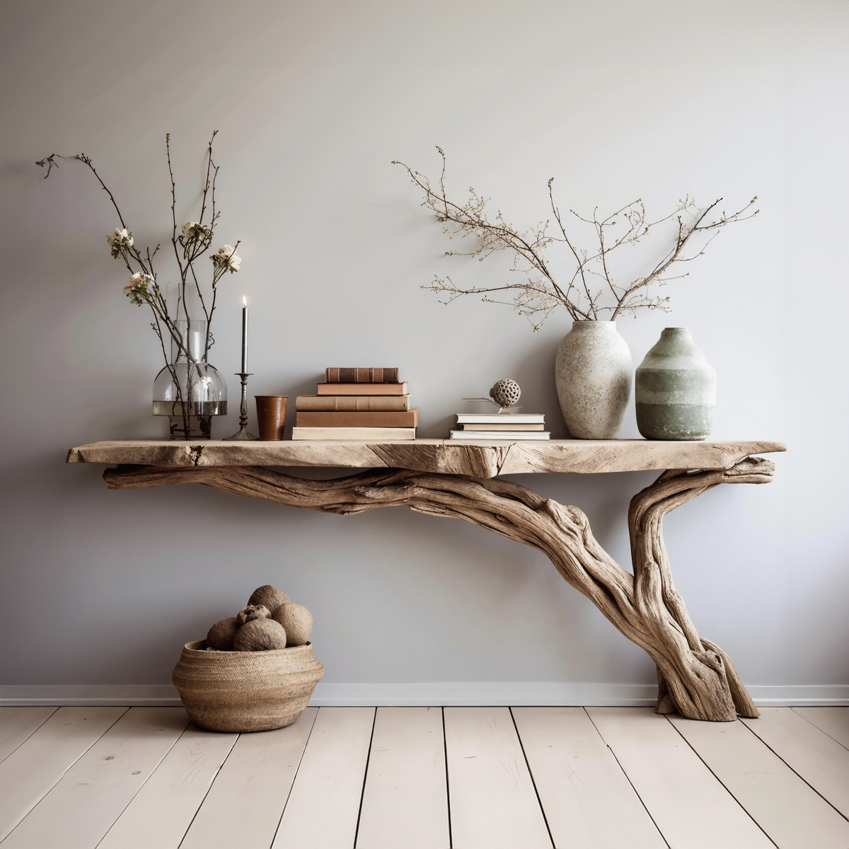 Wood Console Table Rustic Entry Table Home Decor
